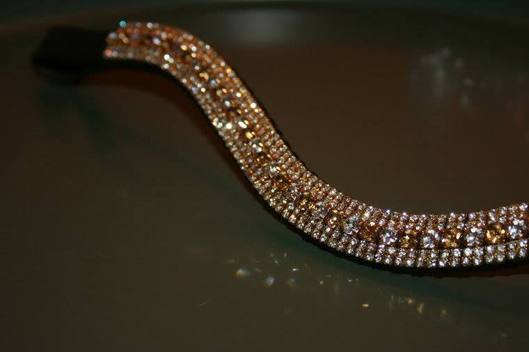 Frontal strass argent et or WWF
