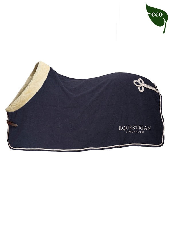 Couverture Polaire Col Mouton Equestrian Stockholm - Marine