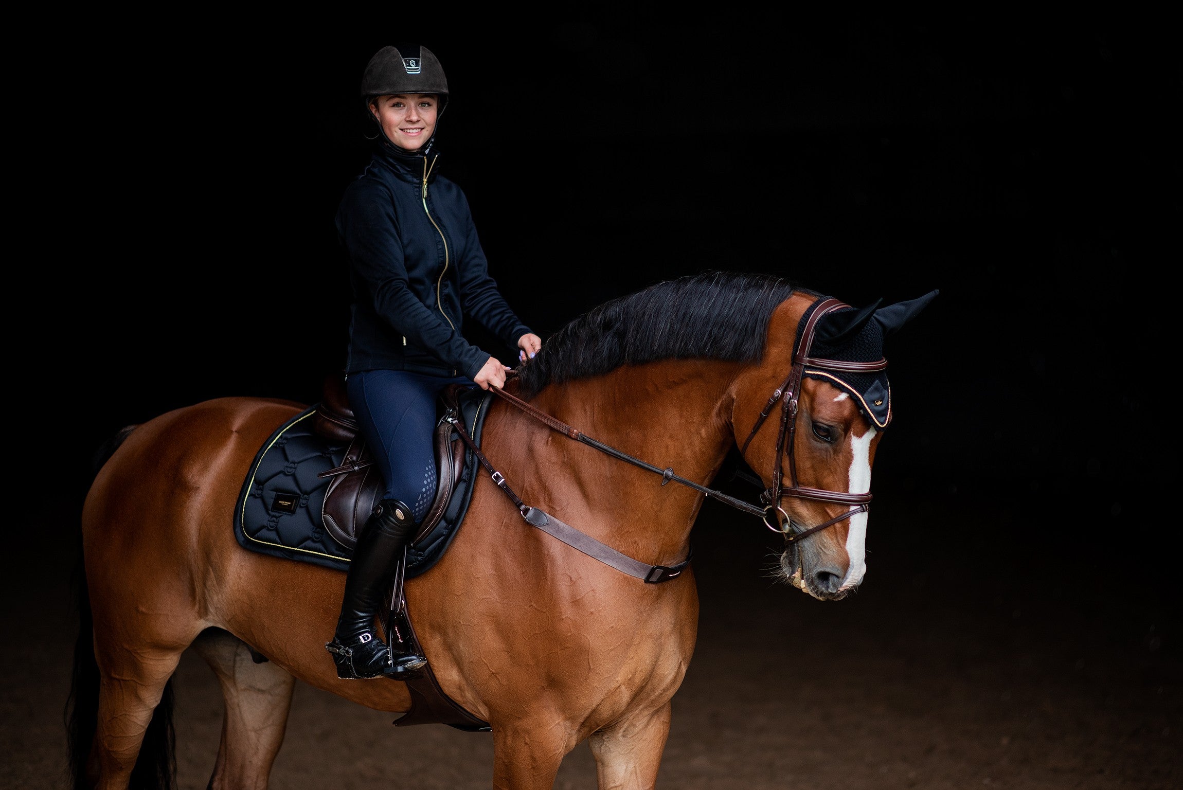 Black Edition Gold saddle pad - Equestrian Stockholm