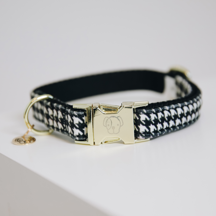 Houndstooth dog collar - Kentucky
