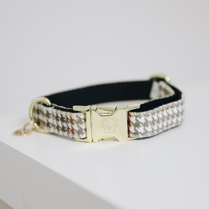 Houndstooth dog collar - Kentucky