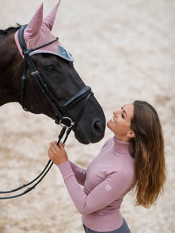 Equestrian Stockholm turtleneck sweater - Pink