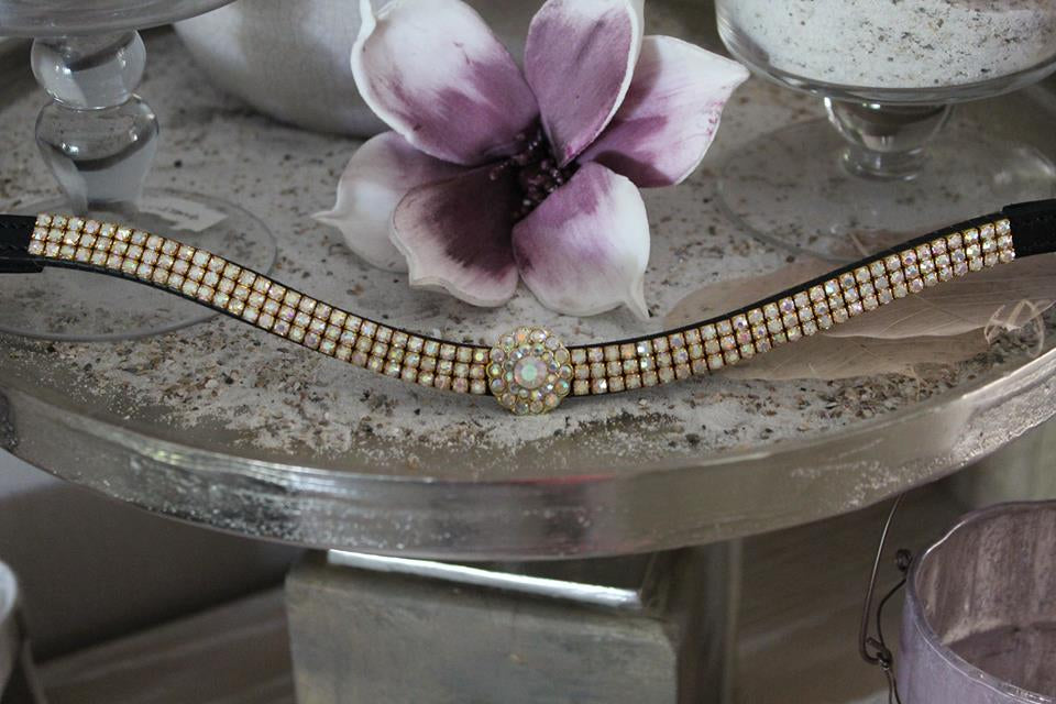 Frontal fleur strass