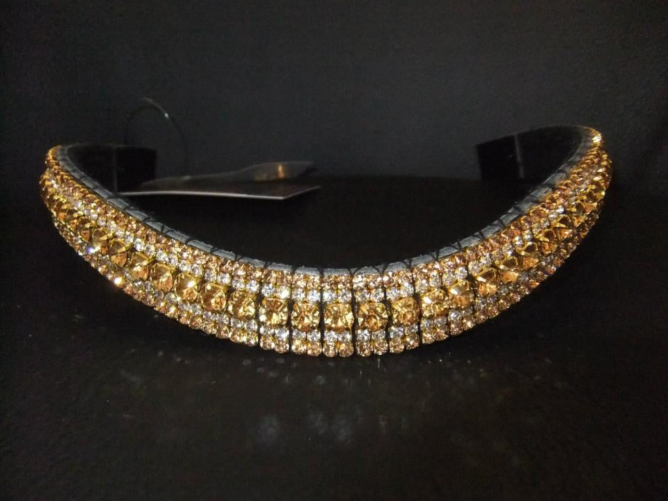 Frontal strass blanc et doré WWF