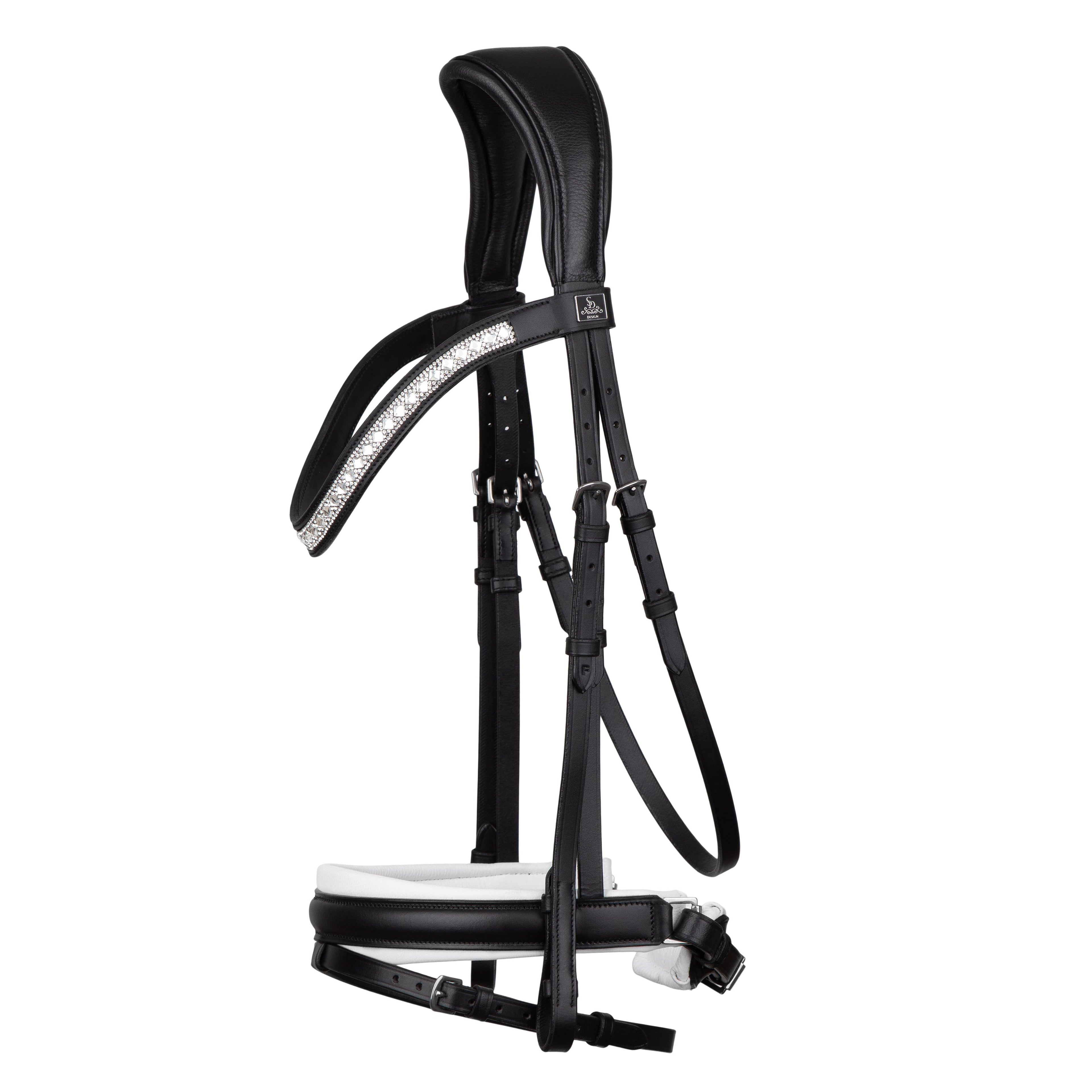 Silvano Bridle Black lined with white - SD Design