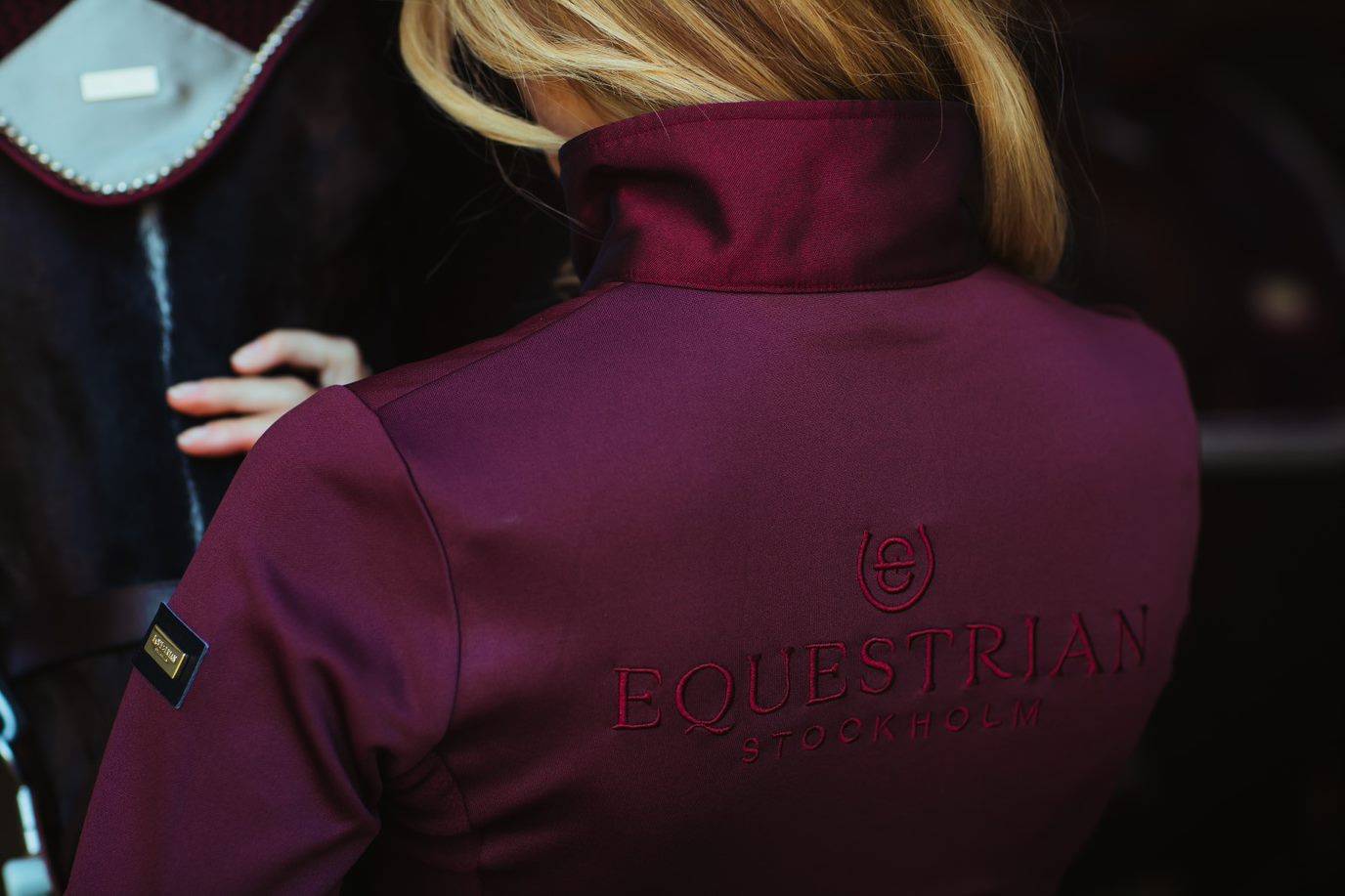 Equestrian Stockholm Fleece Jacket - CRYSTAL MERLOT GOLD