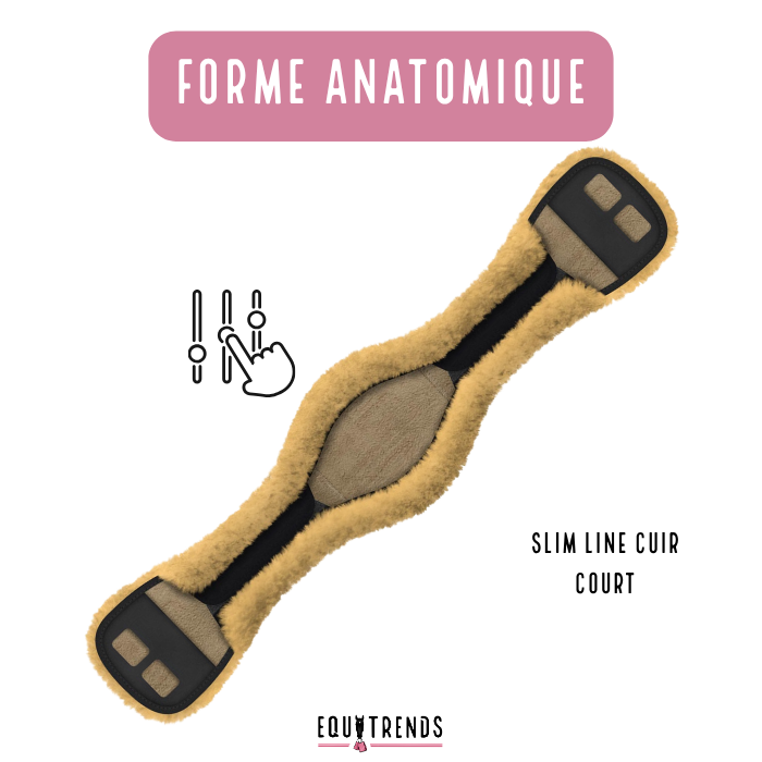 Fourreau de sangle court SLIM-LINE (cuir) PERSONNALISABLE - MATTES