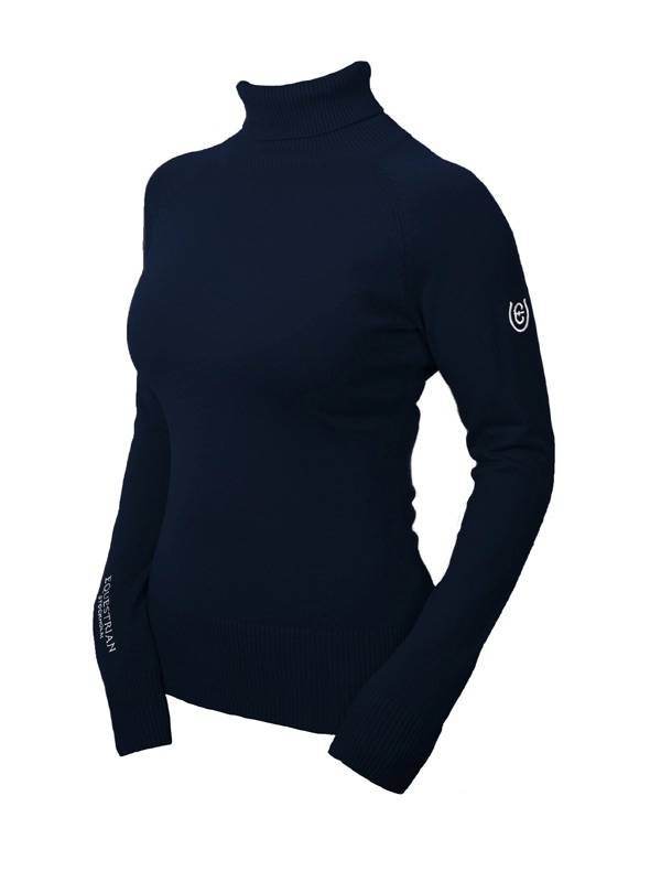 Midnight Blue turtleneck sweater - Equestrian Stockholm