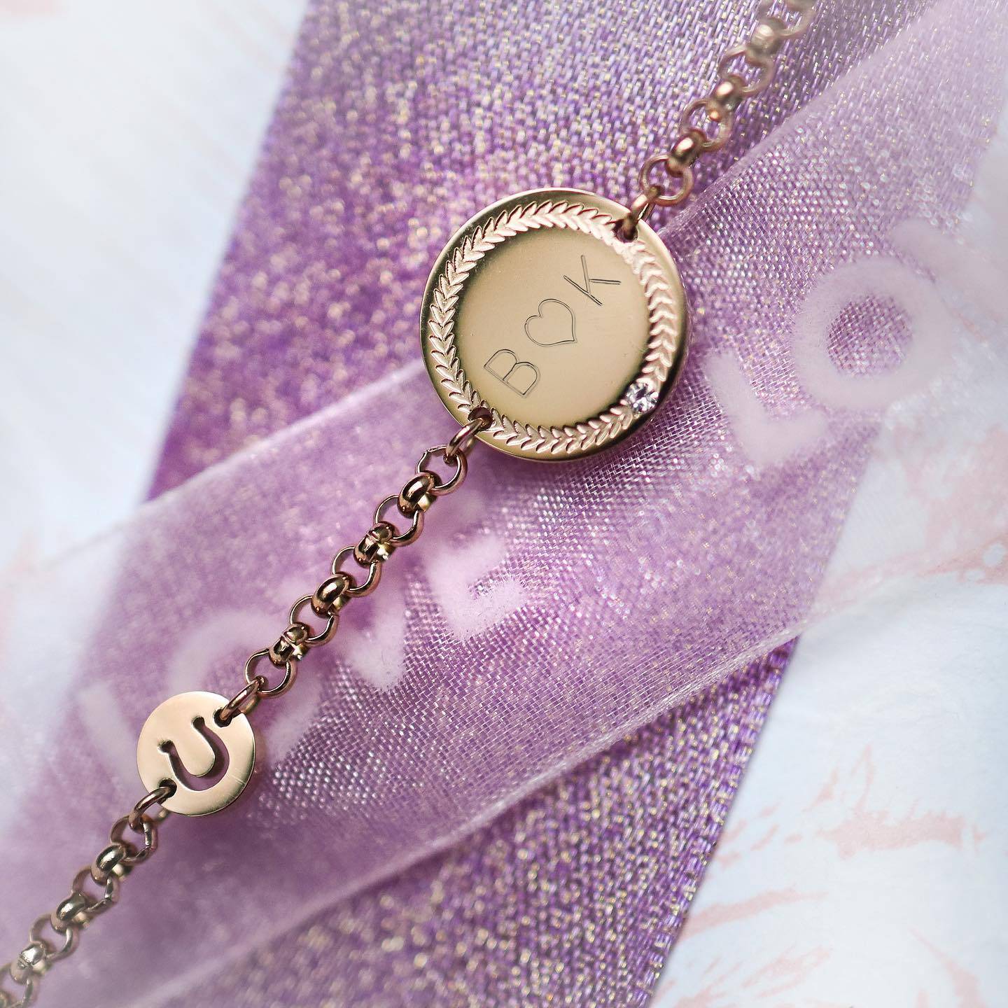 Bracelet with personalized medal - Ponytail & Co
