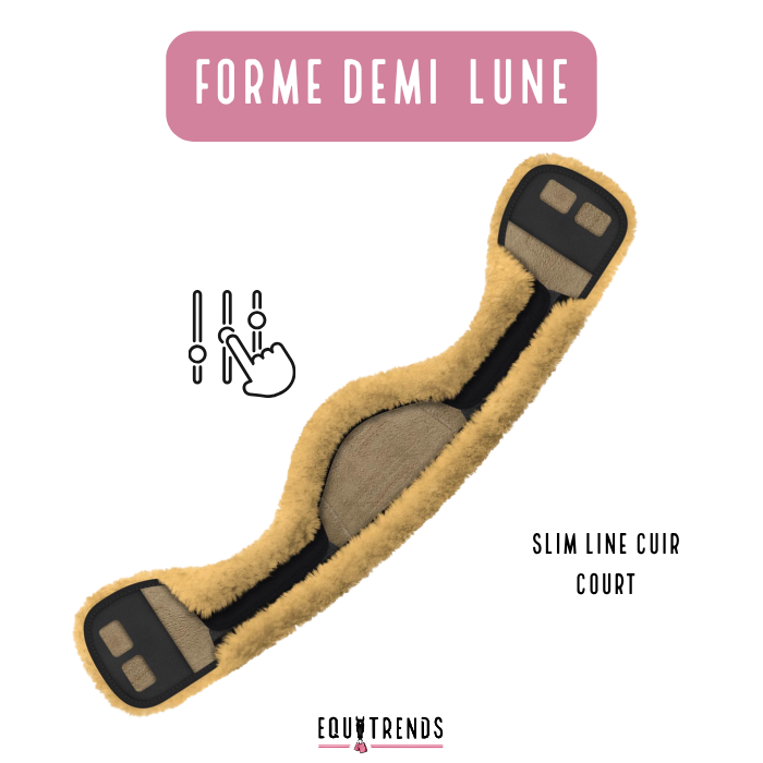 Fourreau de sangle court SLIM-LINE (cuir) PERSONNALISABLE - MATTES