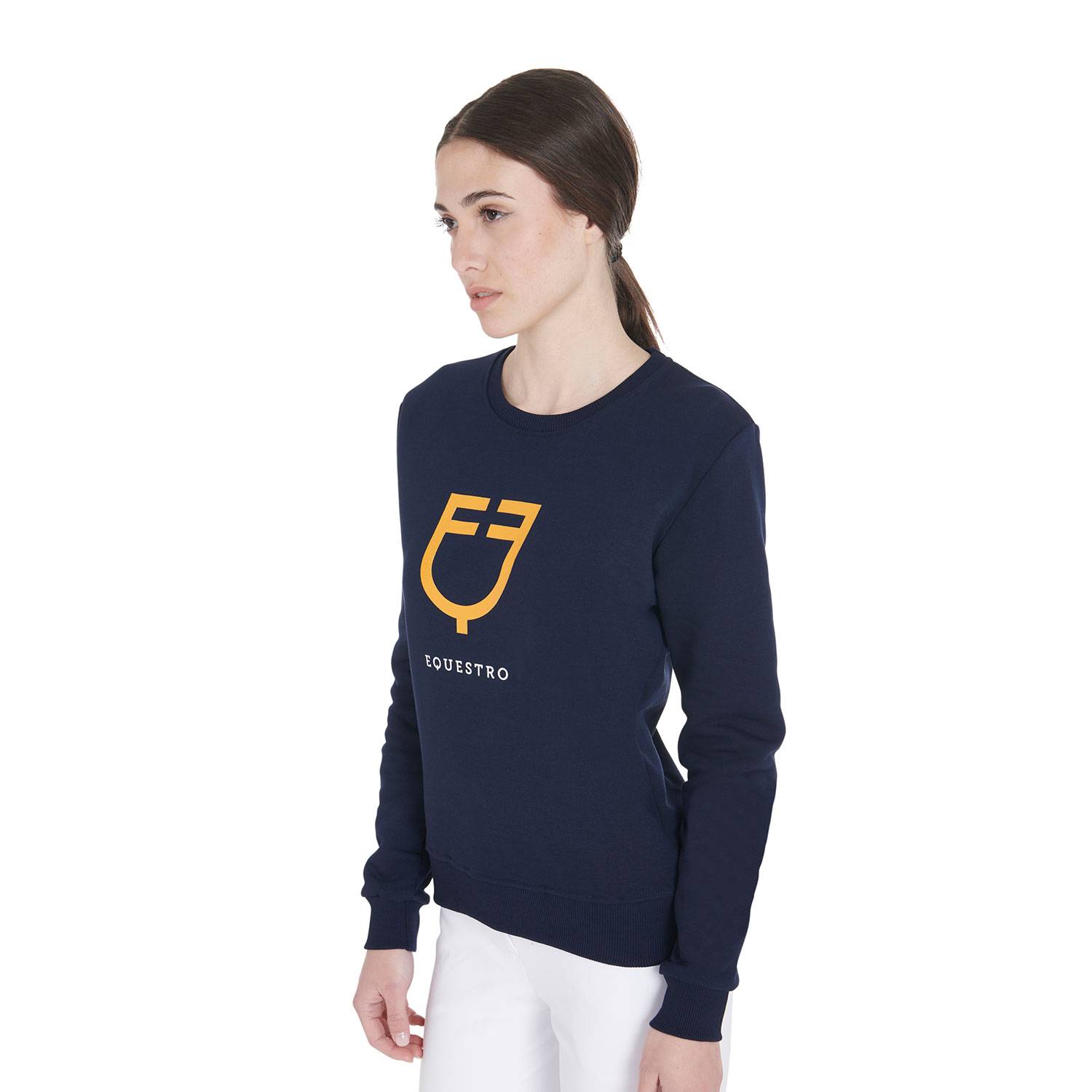 Round neck sweatshirt with logo - Equestro