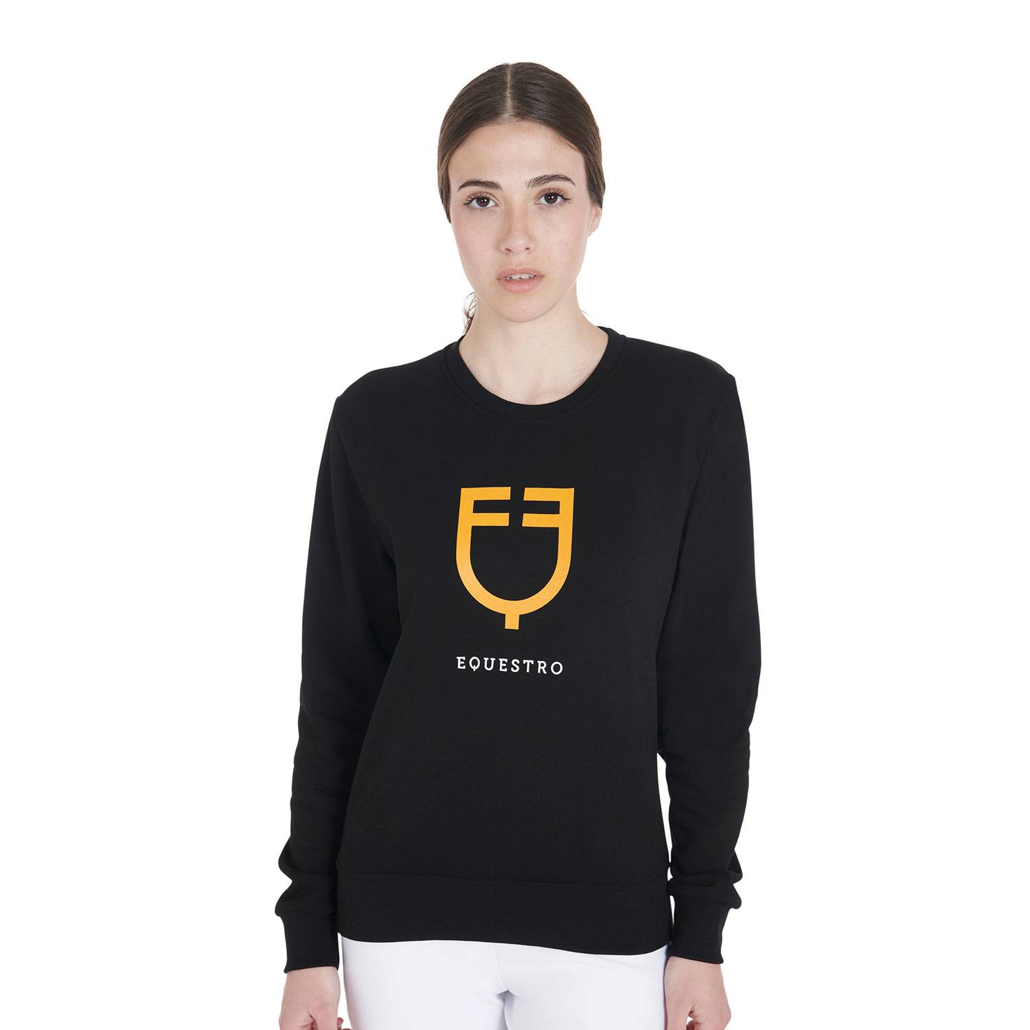 Round neck sweatshirt with logo - Equestro