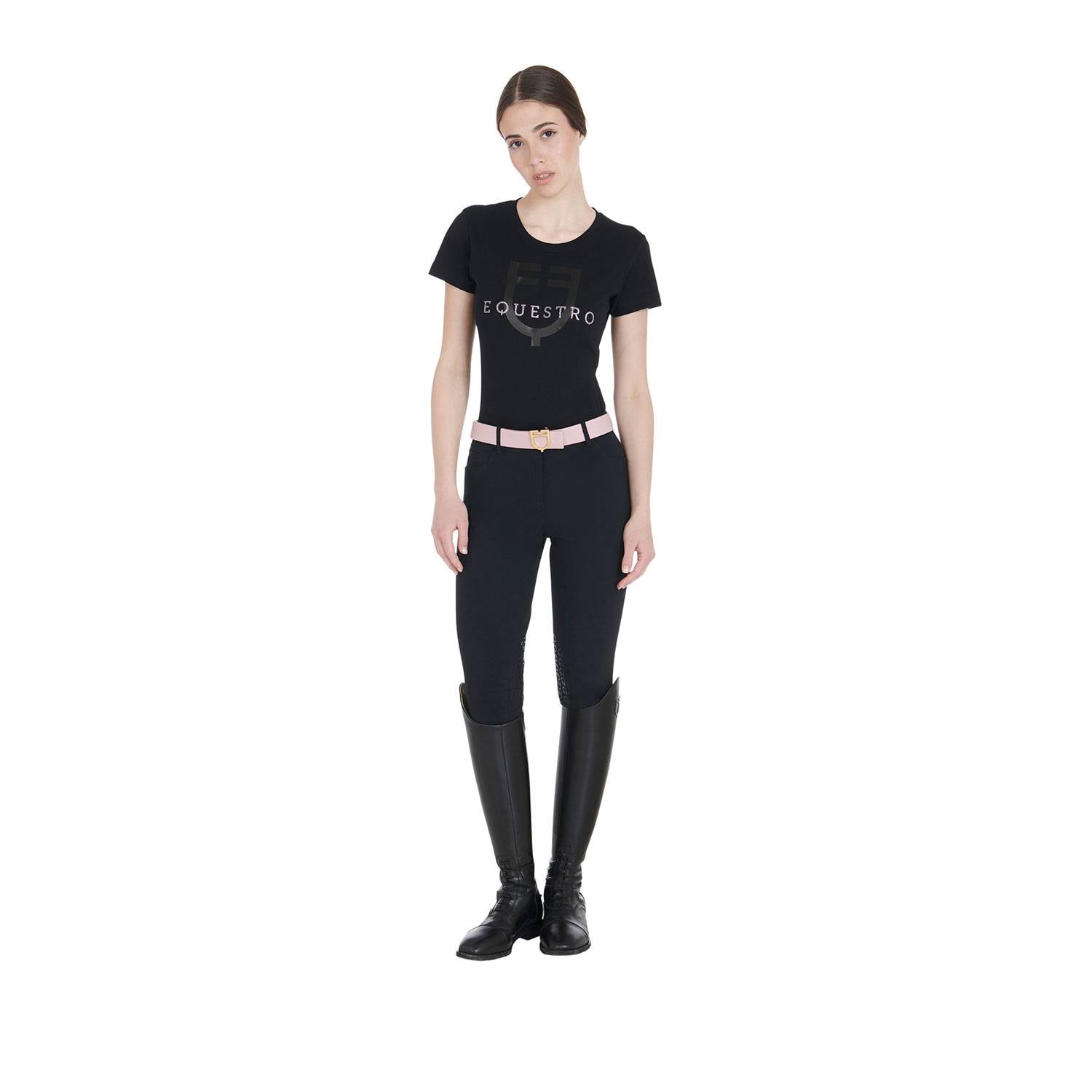 T-shirt ajusté avec logo à paillettes - Equestro