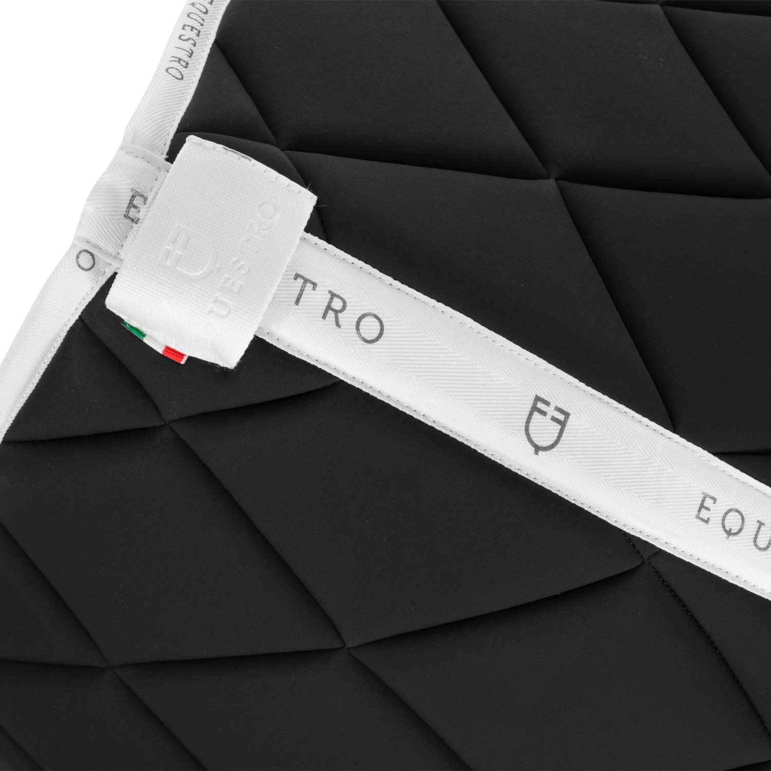Technical saddle pad logo black/white - EQUESTRO