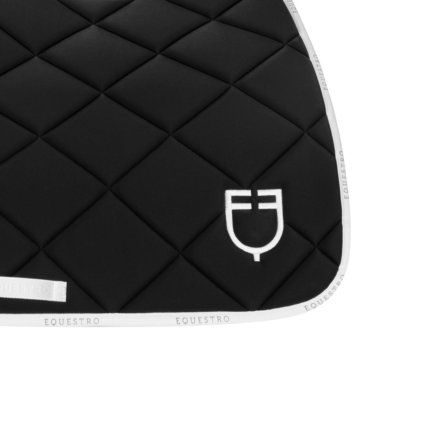 Technical saddle pad logo black/white - EQUESTRO