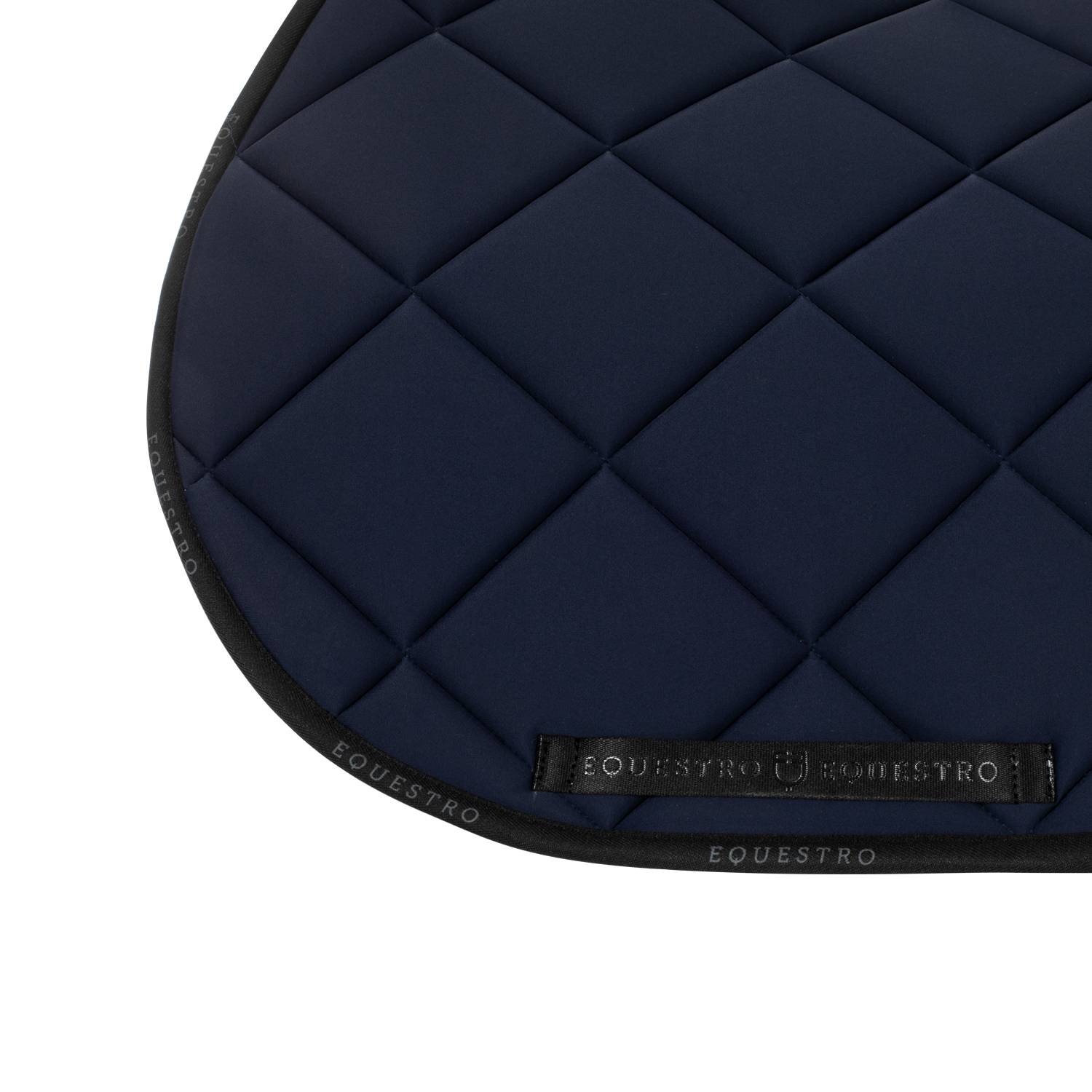 Technical saddle pad logo navy blue/black - EQUESTRO