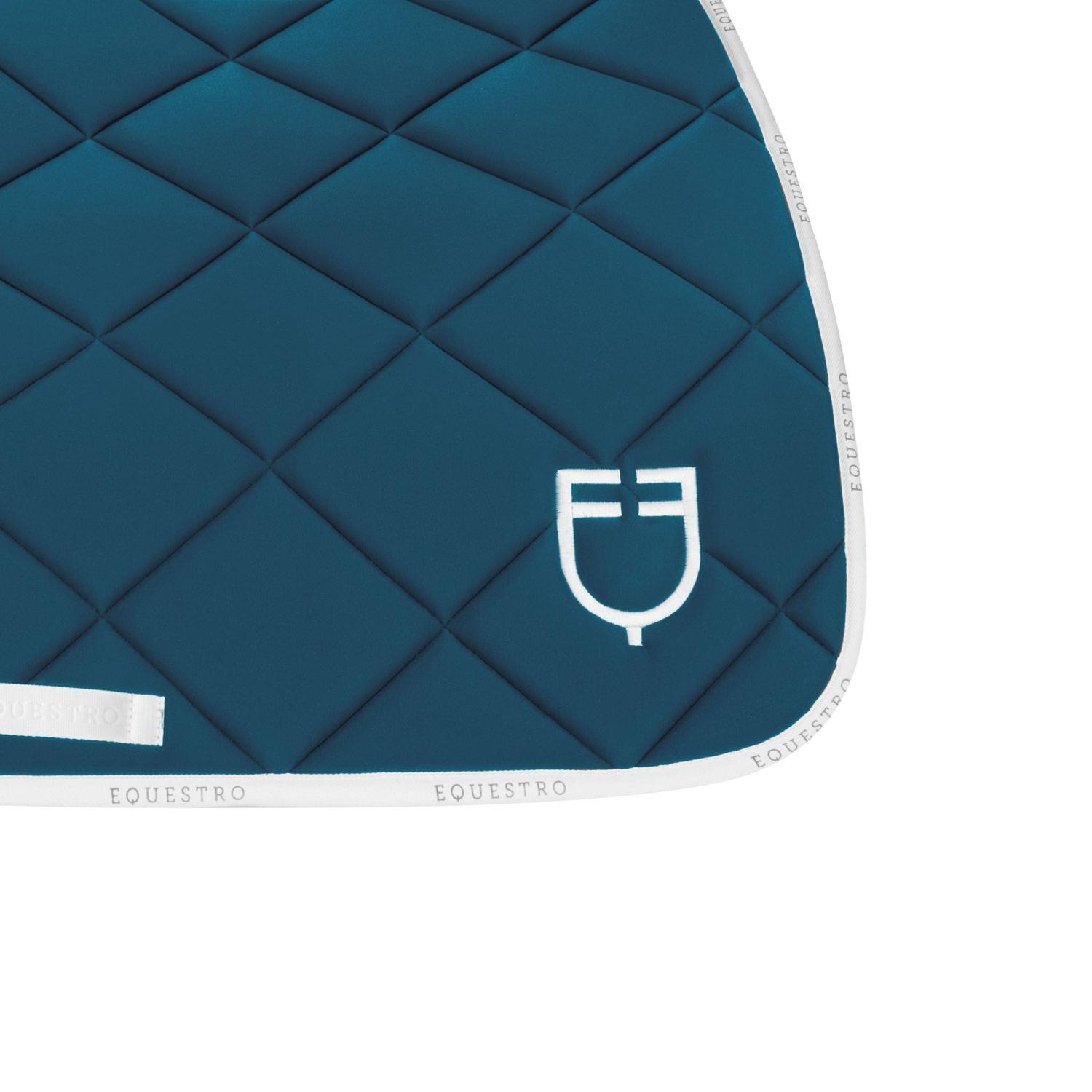 Tapis de selle technique logo bleu pétrole/blanc- EQUESTRO