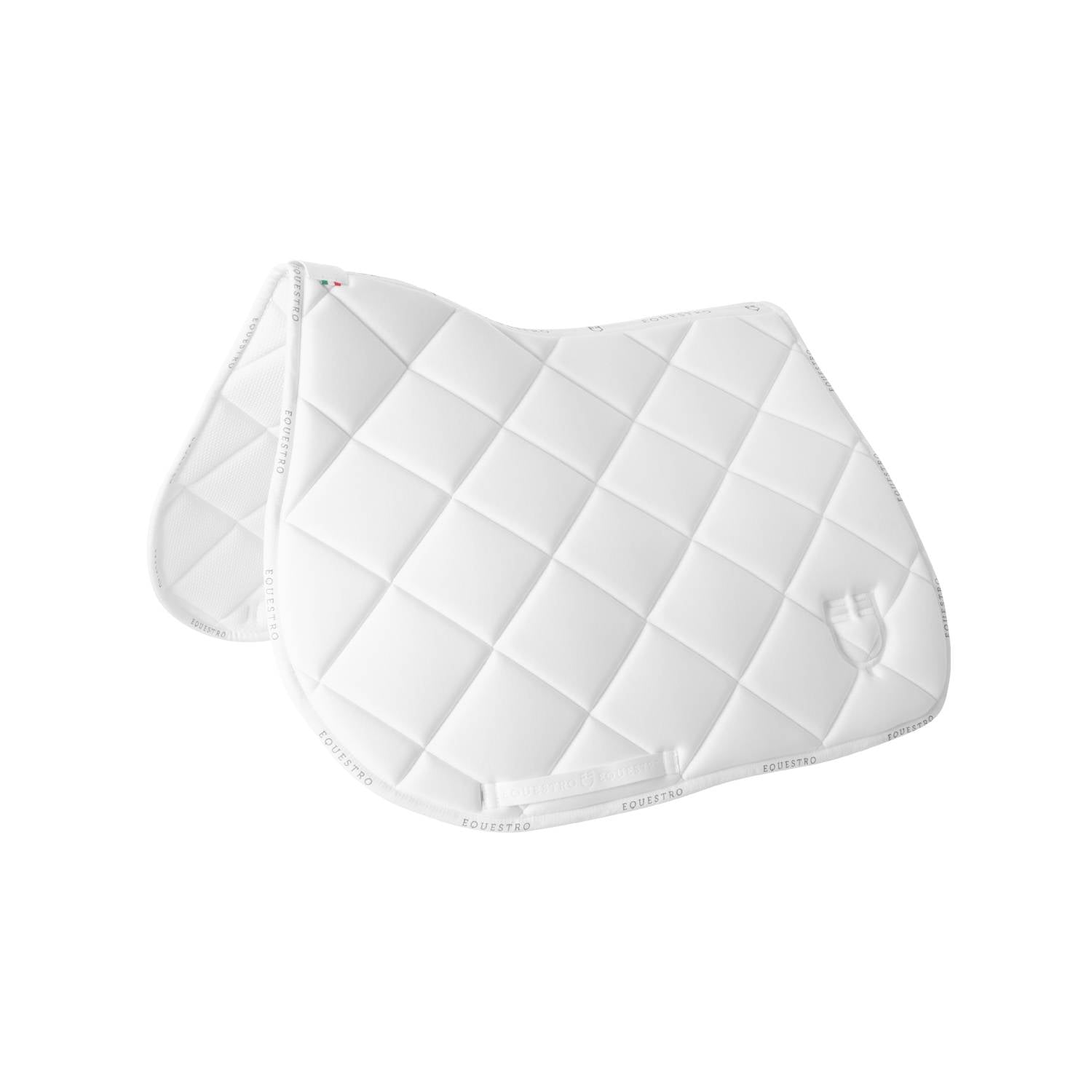 Technical saddle pad logo white/white - EQUESTRO
