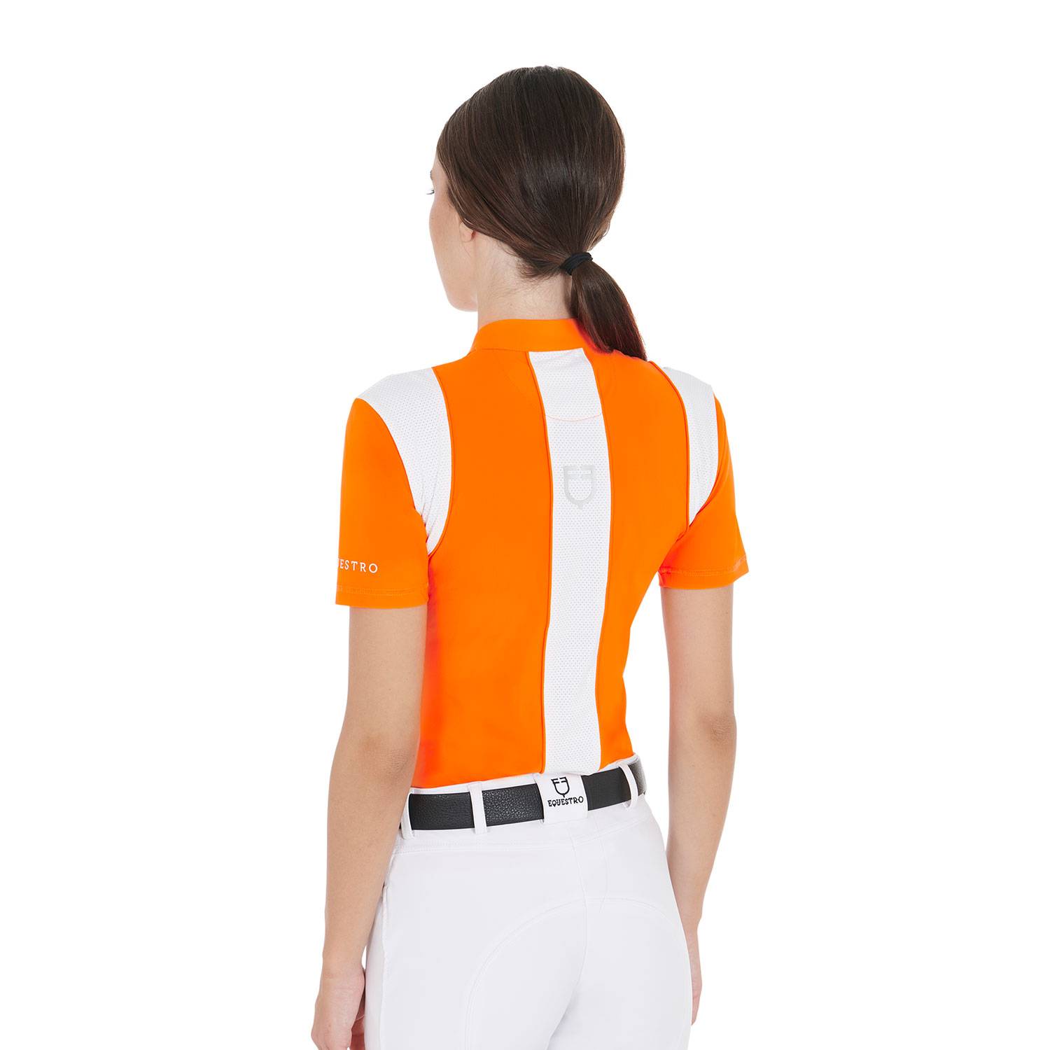 Slim fit training polo shirt with mesh inserts - EQUESTRO