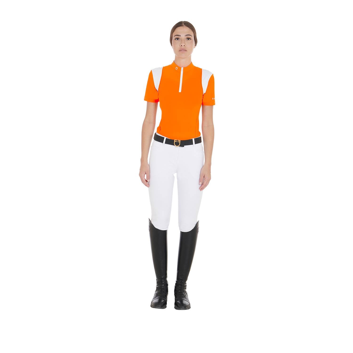 Slim fit training polo shirt with mesh inserts - EQUESTRO