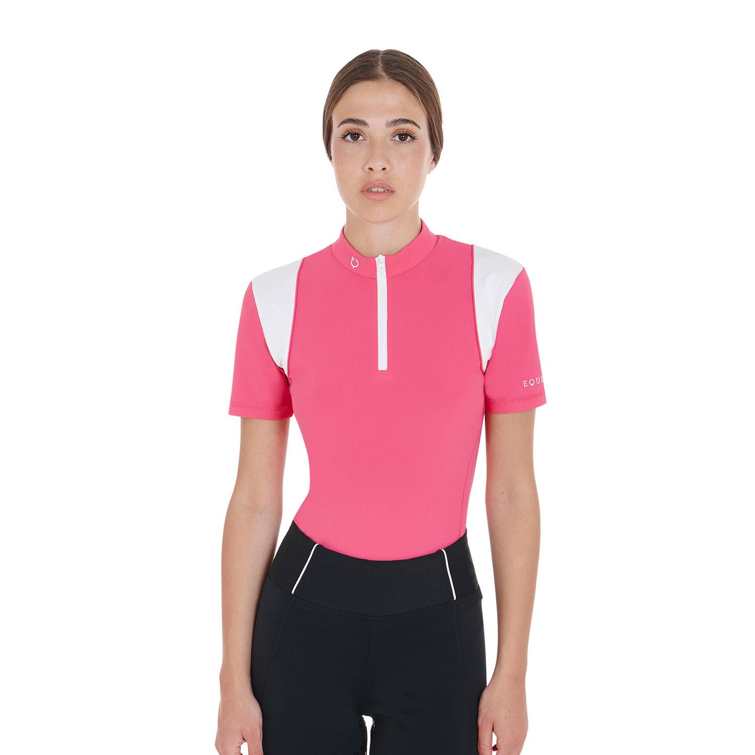 Slim fit training polo shirt with mesh inserts - EQUESTRO