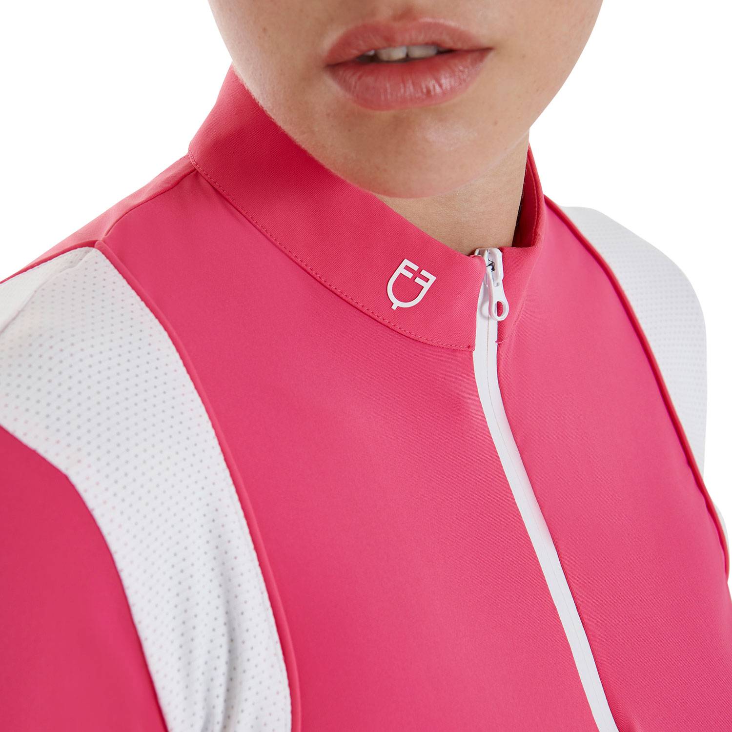 Slim fit training polo shirt with mesh inserts - EQUESTRO