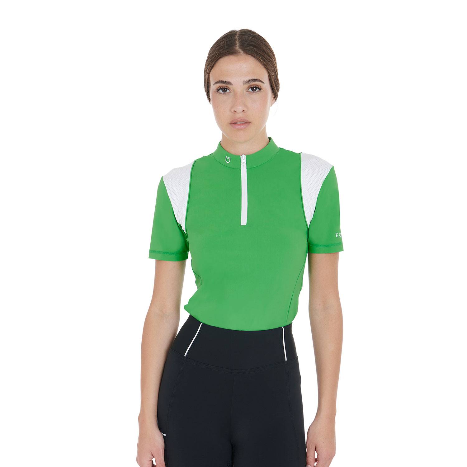 Slim fit training polo shirt with mesh inserts - EQUESTRO