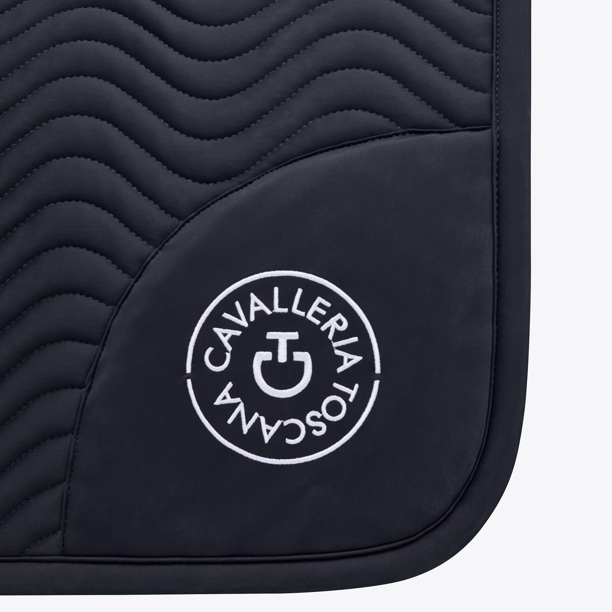 Double Orbit Wave Quilted Marine saddle pad - CAVALLERIA TOSCANA