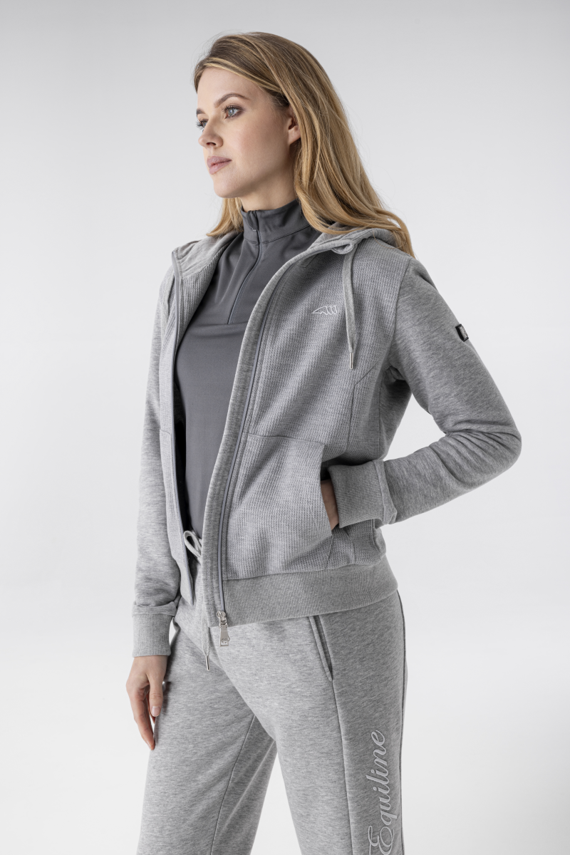 Esaste zipped hooded sweatshirt - EQUILINE
