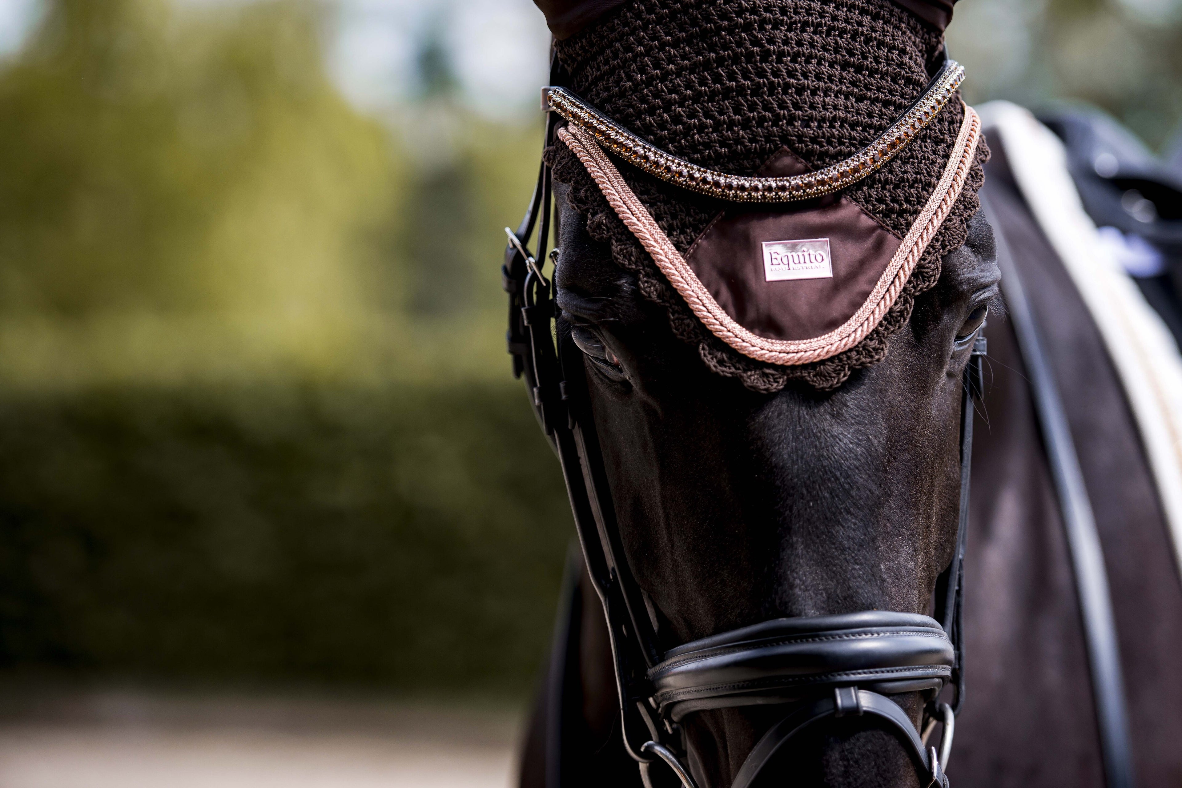 Bonnet anti-mouches Equito - Marron/Rose Gold