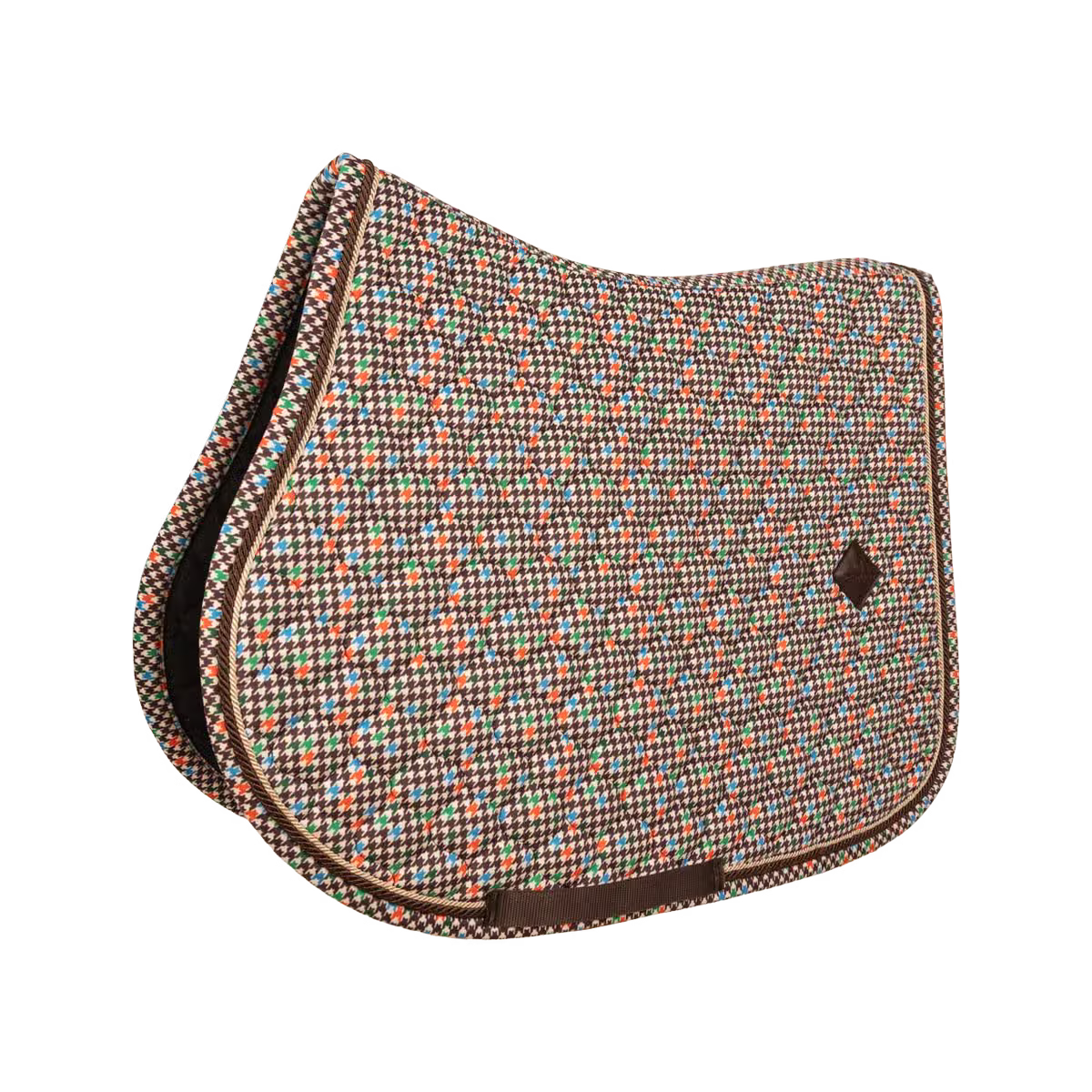 Tapis de selle Pied de poule brun orange MIXTE - Kentucky