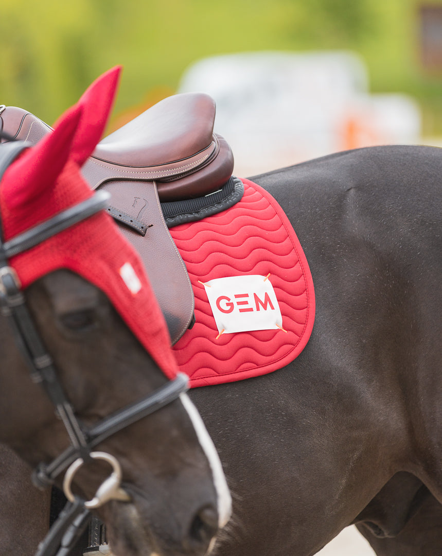Tapis de selle TOUC TOUC Obstacle Rouge - GEM