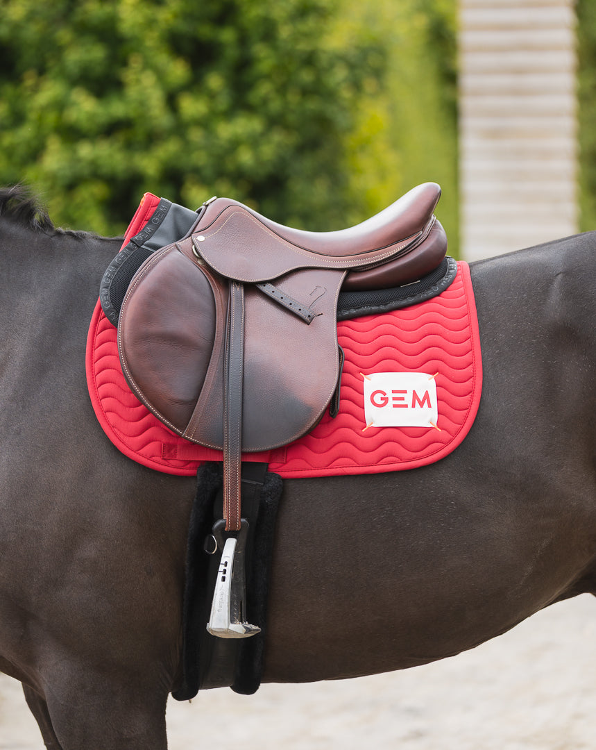 Tapis de selle TOUC TOUC Obstacle Rouge - GEM