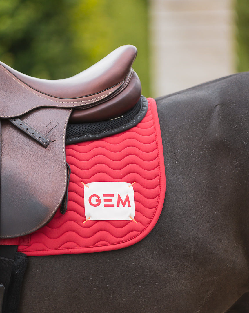 Tapis de selle TOUC TOUC Obstacle Rouge - GEM