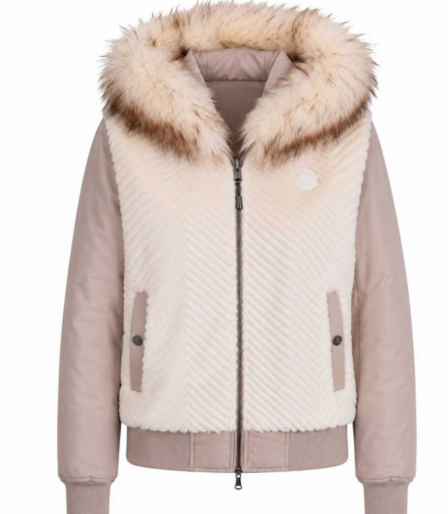 Bomber réversible Lyon écru et taupe - PENELOPE COLLECTION