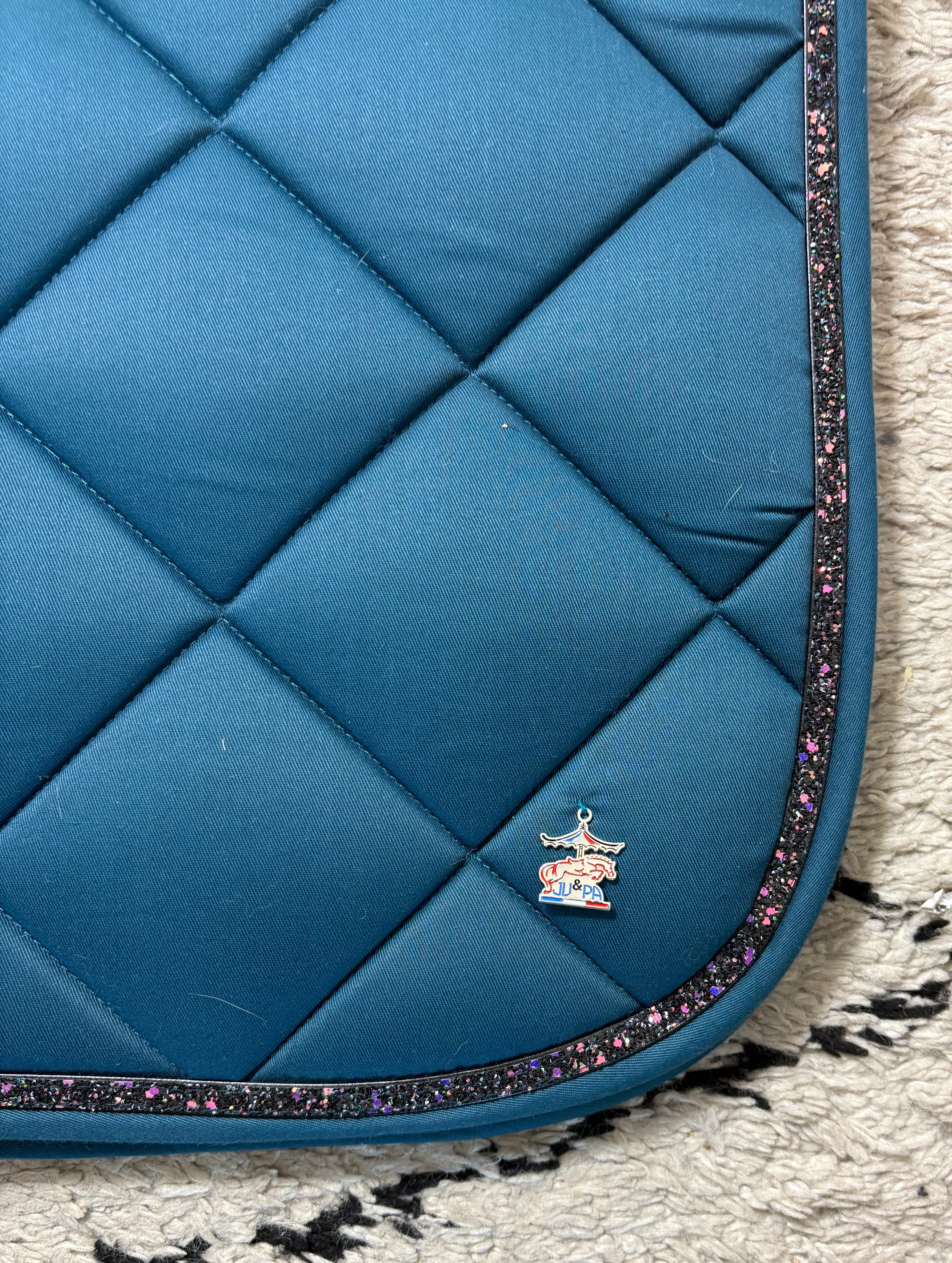 Tapis de selle Bleu canard - Ju & Pa