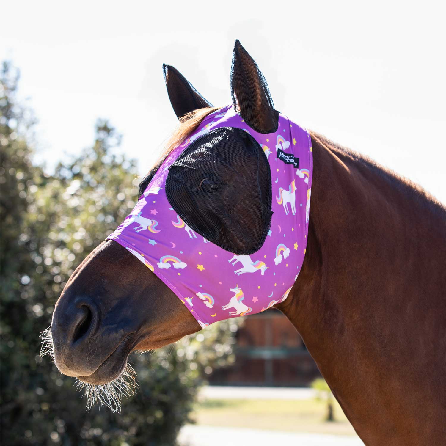 Masque Anti-mouches avec oreilles Lycra Licorne - Pro Tech