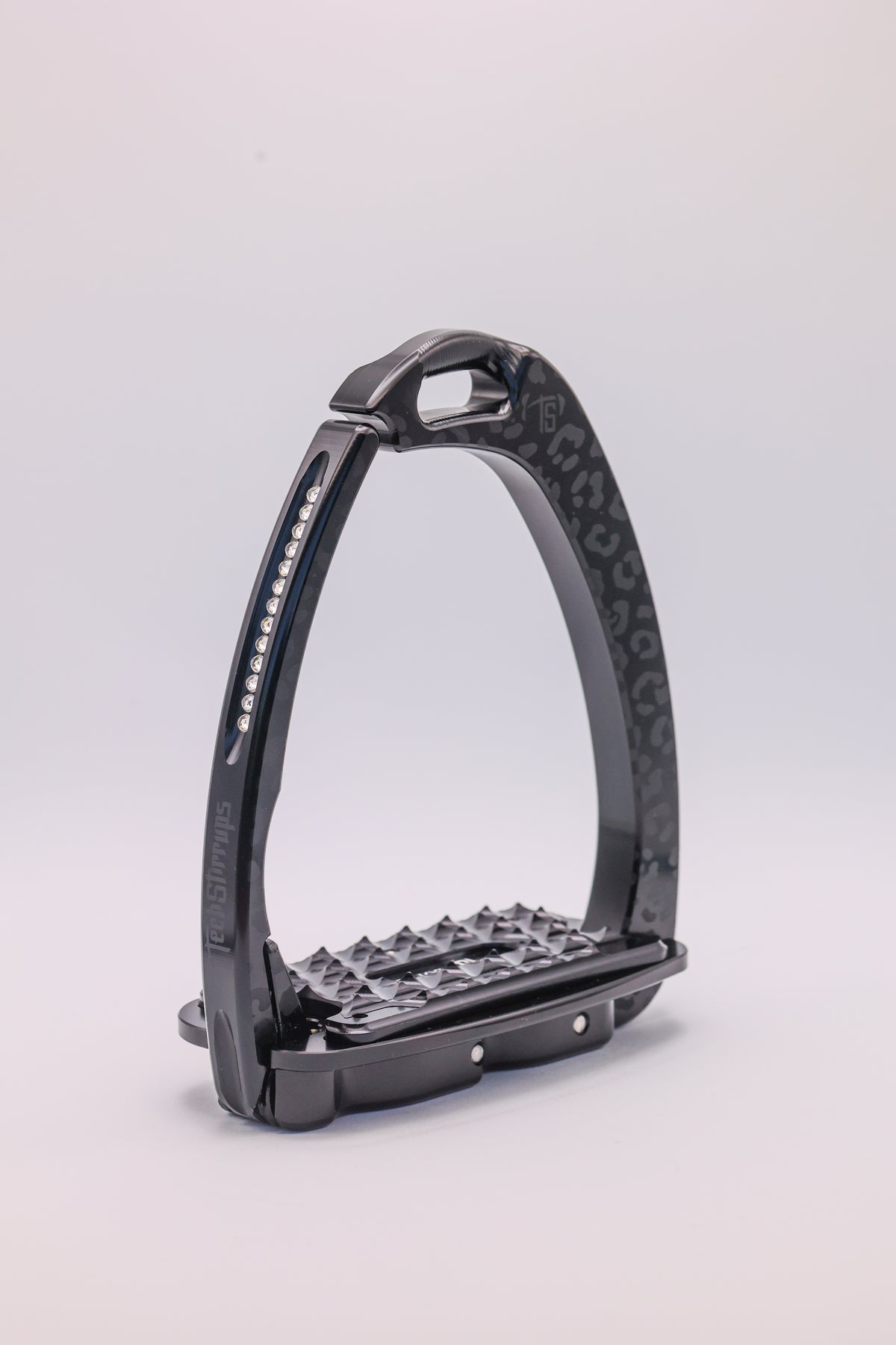 Etriers Untamed Leopard edition limitée Gris Swarovski - Tech Stirrup