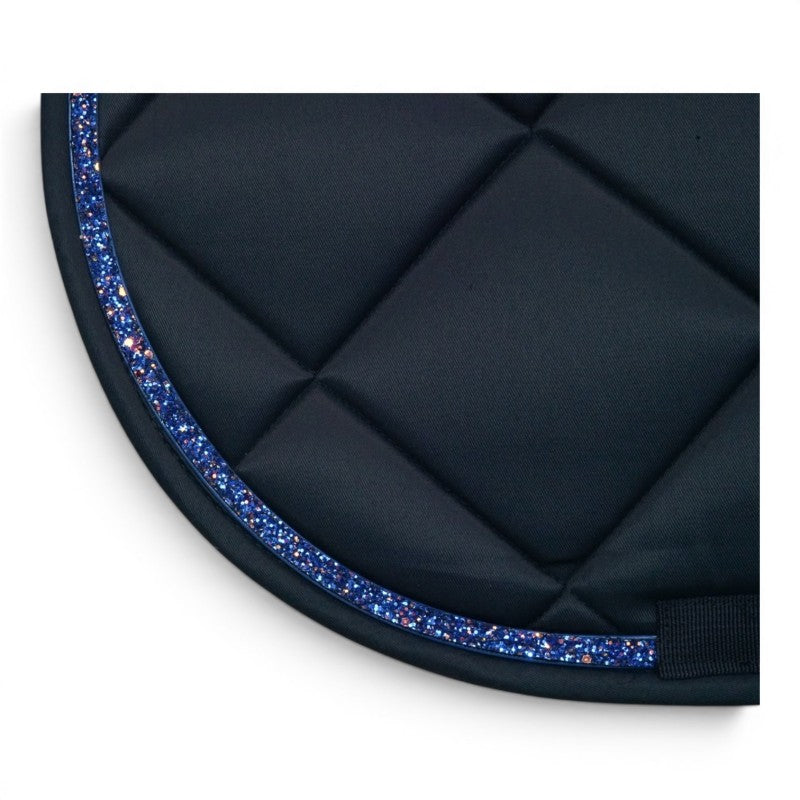 Tapis de selle Bleu marine galon disco bleu BRODERIE - JU&PA