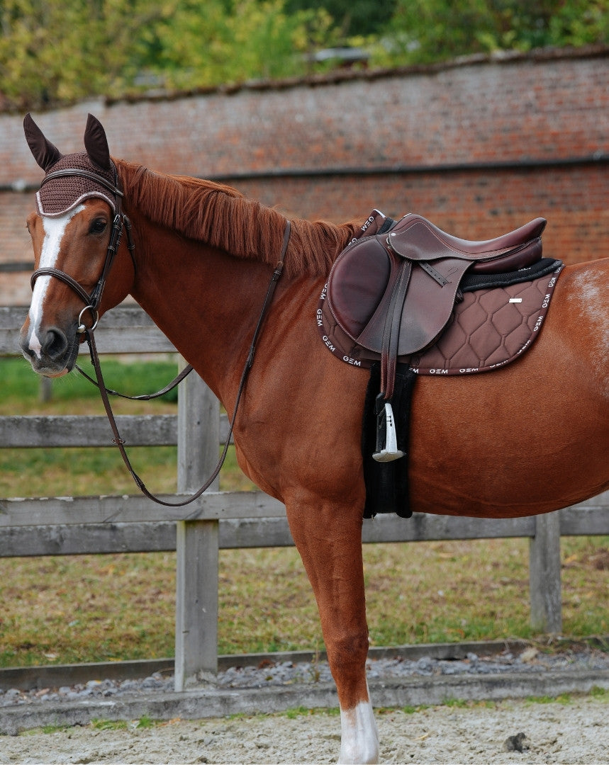Tapis de selle LOVE Obstacle Chocolat - GEM
