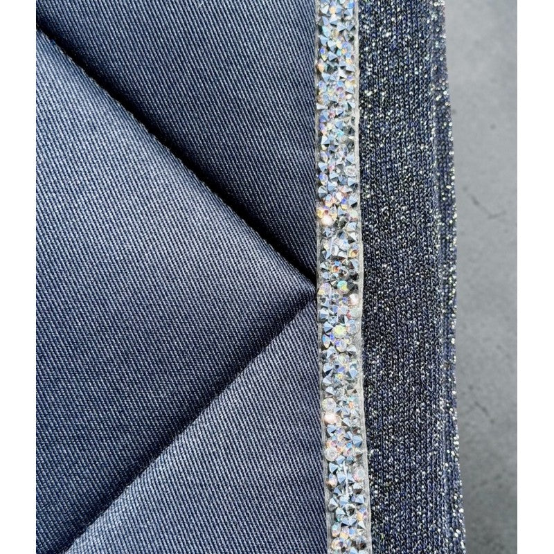 Tapis de selle bord lurex Marine - JU&PA