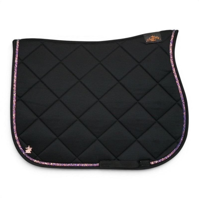Tapis de selle Noir galon multicolore - JU&PA