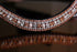 Frontal strass argent, rose gold et perles WWF