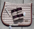 Tapis et bandes EQUITO - Champagne bord prune