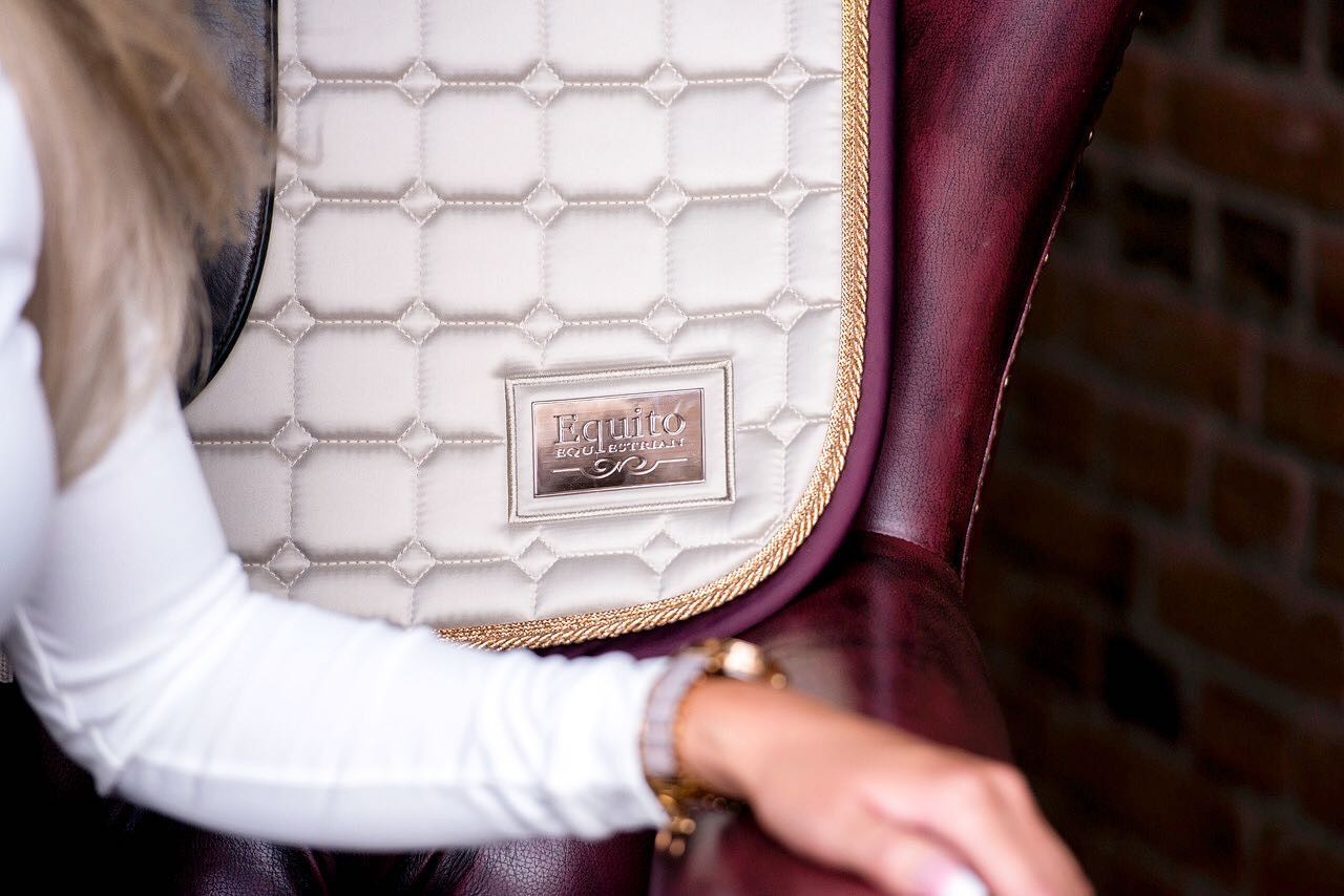 Champagne plum saddle pad - EQUITO
