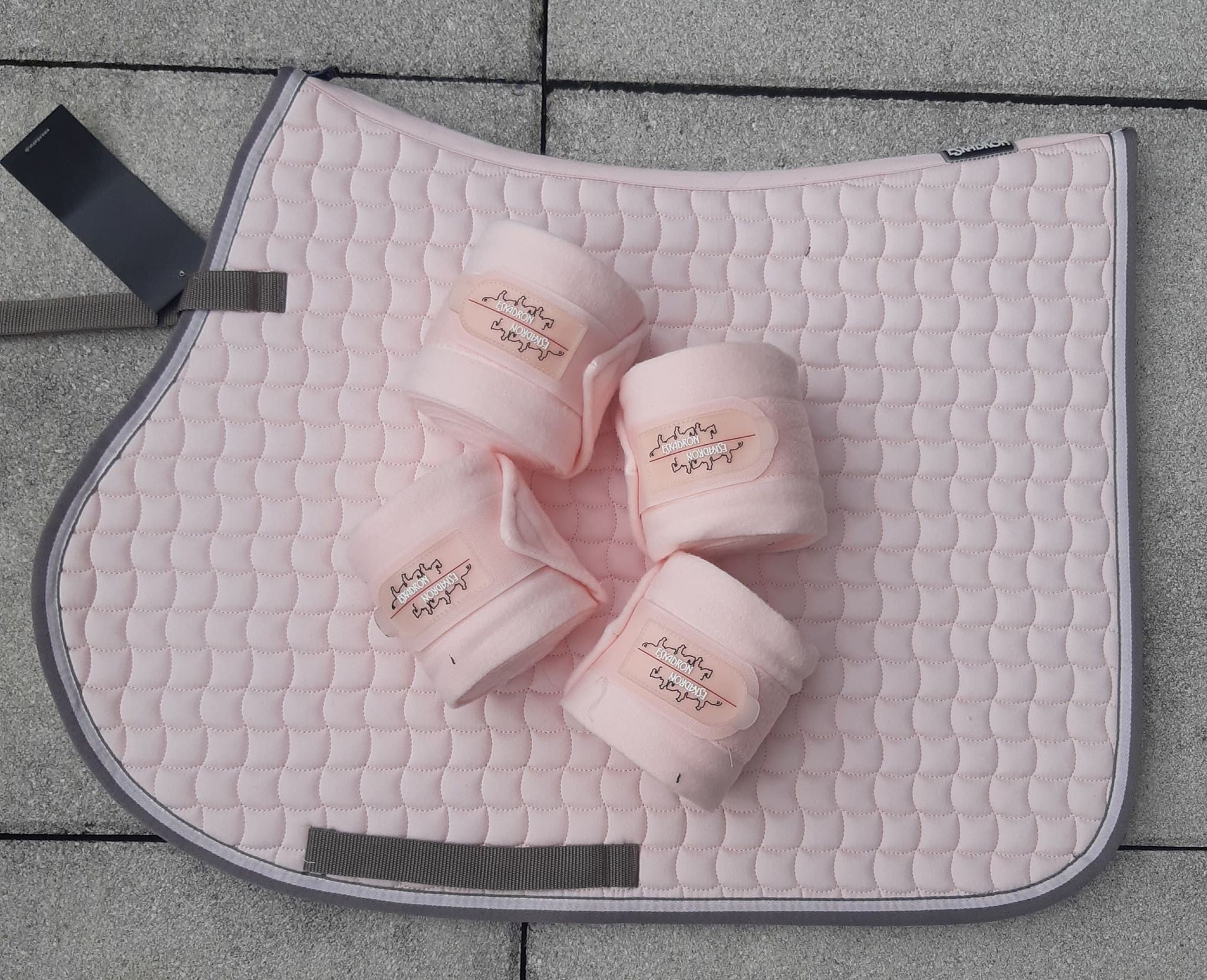 Eskadron rugs and strips - Powder pink cotton