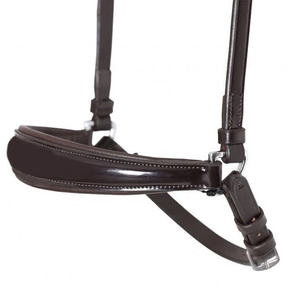 Brown varnished German noseband - SD Design