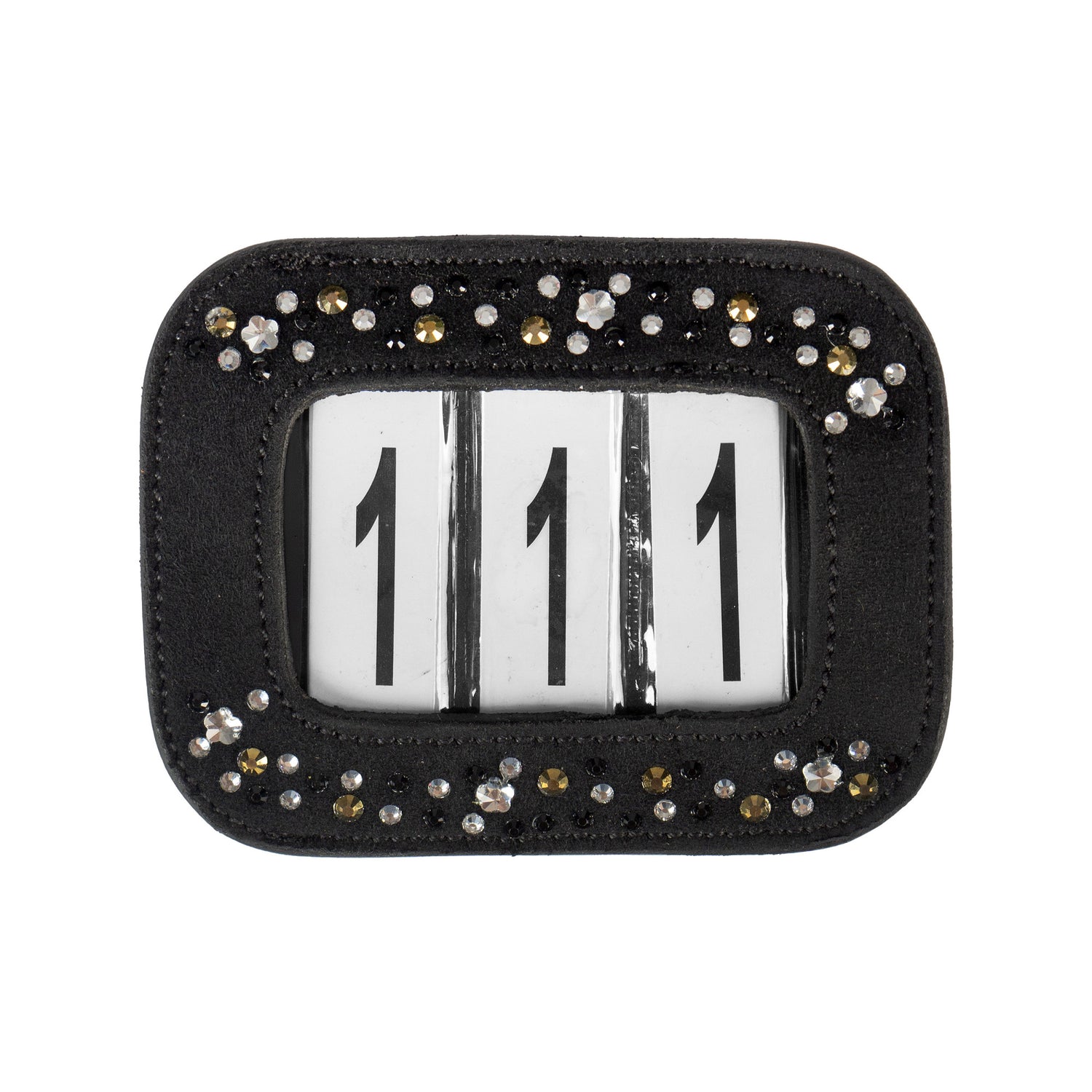 Porte numéro de départ en cuir avec strass - HORKA