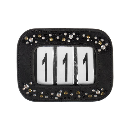 Porte numéro de départ en cuir avec strass - HORKA