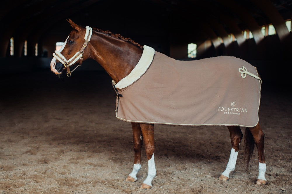Couverture Polaire Col Mouton Equestrian Stockholm - Champagne